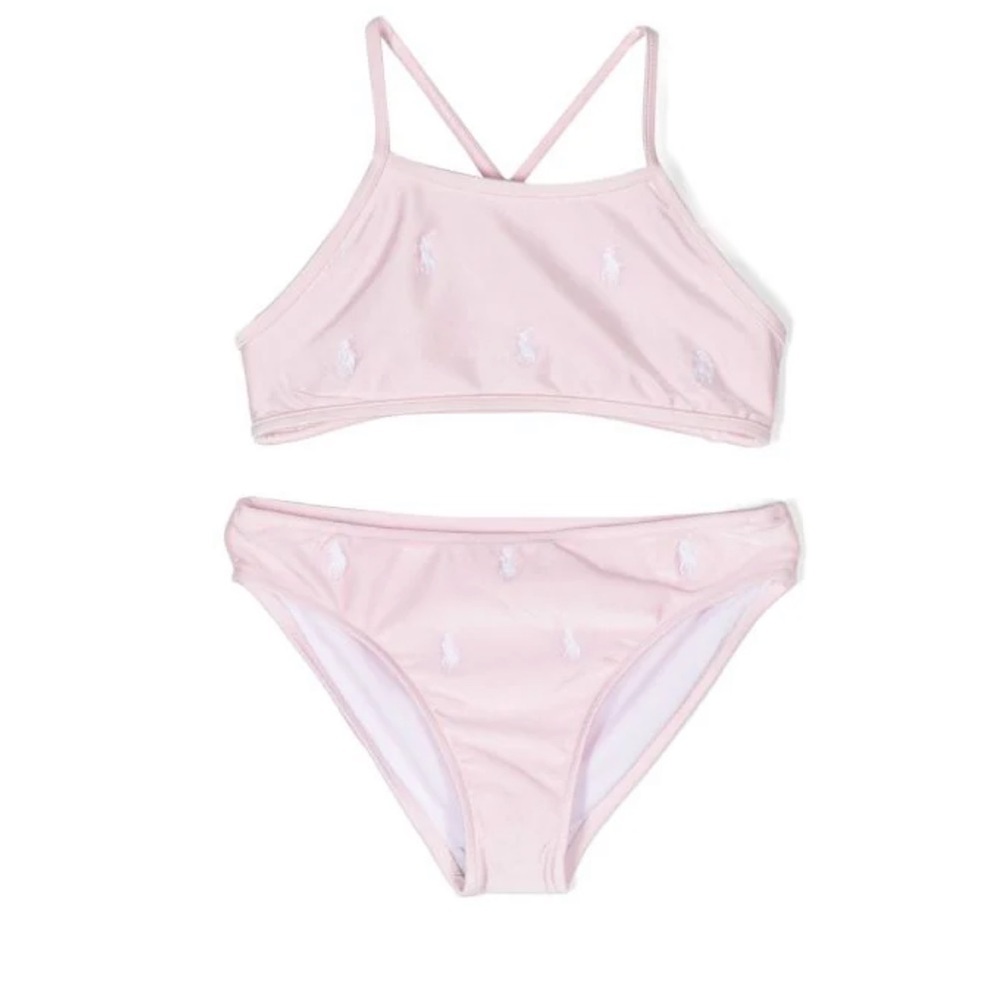 Polo Ralph Lauren All-over embroidered logo kids bikini